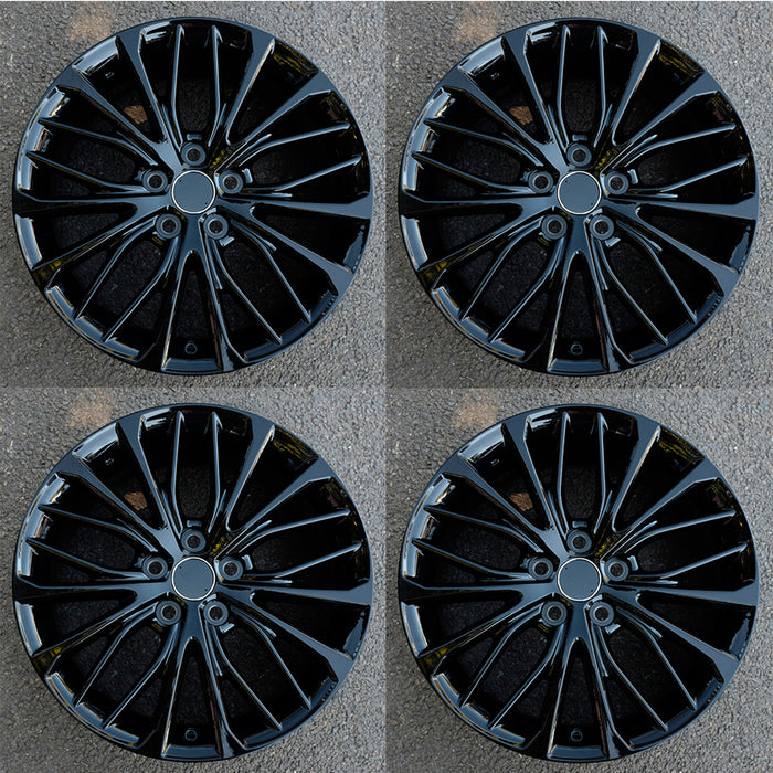 18" 18x8 Set of 4 New GLOSS Black Alloy Wheels For 2018-2022 Toyota Camry OEM Quality Replacement Rim