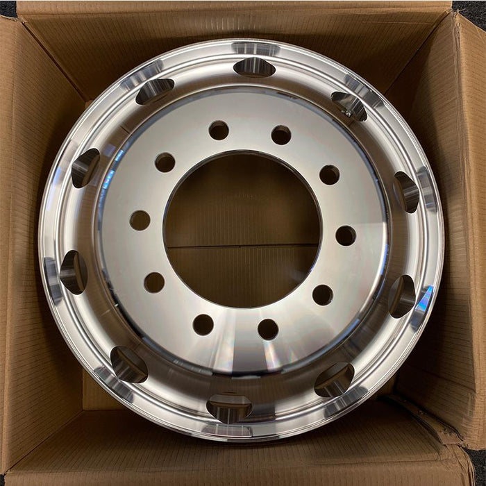 NEW 22.5 x 8.25 Aluminum HD Truck Trailer Wheel Rims Hub Alcoa Style Dually 10 Lug