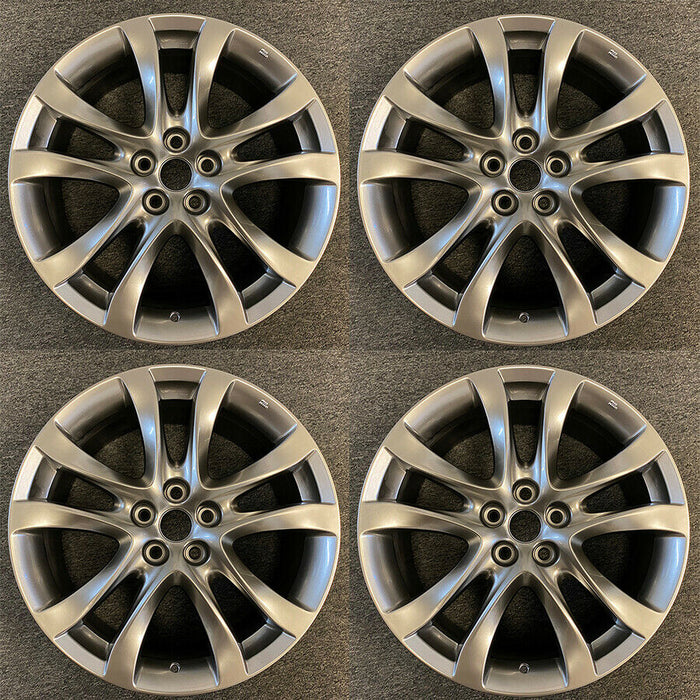 19" 19x7.5 SET OF 4 Alloy Wheels for Mazda 6 2014-2017 Dark Hyper Silver OEM Quality Replacement Rim