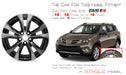 For Toyota RAV4 OEM Design Wheel 18" 18x7.5 2013-2015 Machined Black Single - Angle View