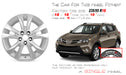 For Toyota RAV4 OEM Design Wheel 18" 18x7.5 2013-2015 Silver Single Replacement - Angle View