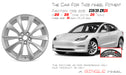 For Front Tesla Model 3 OEM Design Wheel 20" 20x8.5 2018-2020 Silver Single - Angle View