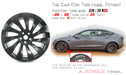 For Tesla Model 3 OEM Design Wheel 20" 2021-2023 CHARCOAL Single Replacement Rim - Angle View
