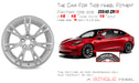For Tesla Model 3 Model Y OEM Design Wheel 19" 19x9.5 2017-2023 Silver Single - Angle View