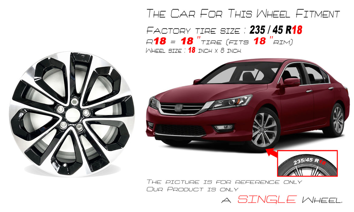 StanceMagic 18-inch Spare Wheel & Tire Kit For 2013-2025 Honda Accord - 5x114.3, 135/70R18