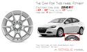 For Dodge Dart OEM Design Wheel 17" 17x7.5 2013-2016 Silver Single Replacement - Angle View