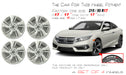 For Honda Civic OEM Design Wheel 17" 17X7 2016-2021 Silver Set of 4 Replacement - Angle View