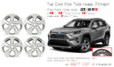 18” SET OF 4 18x7 HYPER SILVER Wheel for TOYOTA RAV4 2019-2022 OEM Design - Angle View