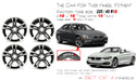 For BMW 3 Series 4 Series OEM Design Wheel 18" 18x8 Machined Grey 2012-2020 Set - Angle View
