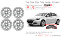 For Dodge Dart OEM Design Wheel 17" 17x7.5 2013-2016 Silver Set of 4 - Angle View