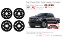 For Ford F250 F350 SRW OEM Design Wheel 20" 2018-2022 20x8 Gloss Black Set of 4 - Angle View