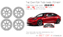 For Tesla Model 3 Model Y OEM Design Wheel 19" 19x9.5 2017-2023 Silver Set of 4 - Angle View