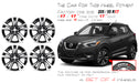 17” SET OF 4 17x6.5 MACHINED BLACK Wheels for NISSAN KICKS 2018-2020 OEM Design - Angle View