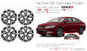 For Chrysler 200 OEM Design Wheel 19" 19x8 2015-2017 Grey Polished Set of 4 - Angle View