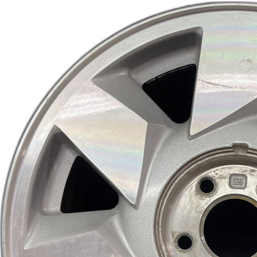 17" DEVILLE 00 5 lug DTS 17x7.5 7 directial spoke silver finish opt N93 - Angle View