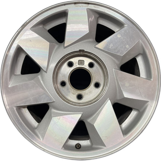 17" DEVILLE 00 5 lug DTS 17x7.5 7 directial spoke silver finish opt N93 - Front View