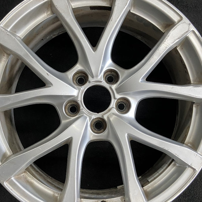 18" AUDI A6 07-10 18x8 5 spoke double Original OEM Wheel Rim - Angle View