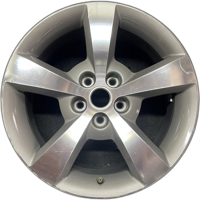 17" MALIBU 08 17x7, aluminum, 5 single spoke, machined finish Original OEM - Front View