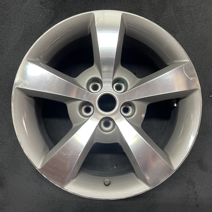 17" MALIBU 08 17x7, aluminum, 5 single spoke, machined finish Original OEM - Angle View