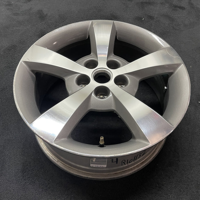 17" MALIBU 08 17x7, aluminum, 5 single spoke, machined finish Original OEM - Side Profile