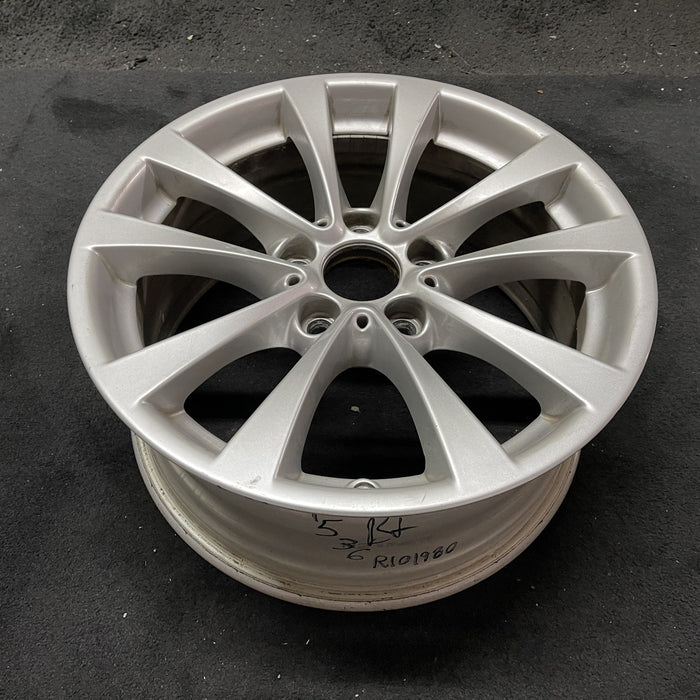 17" BMW 320i 12-13 , 17x7.5 , 5 spoke, V spoke, narrow spoke edge Original OEM - Side Profile