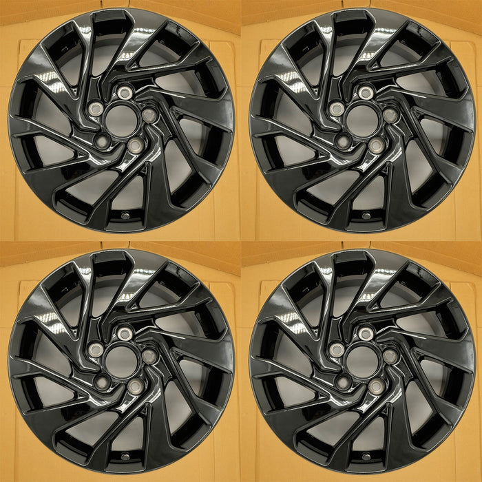 For Honda Civic OEM Design Wheel 16" 16X7 2016-2021 GLOSS BLACK Set of 4 Replacement Rim