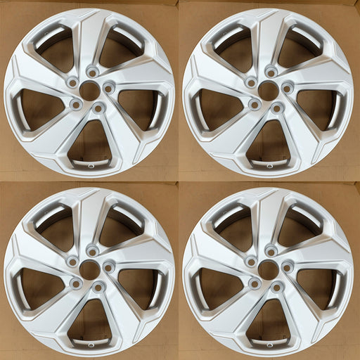 18” SET OF 4 18x7 HYPER SILVER Wheel for TOYOTA RAV4 2019-2022 OEM Design - Front View