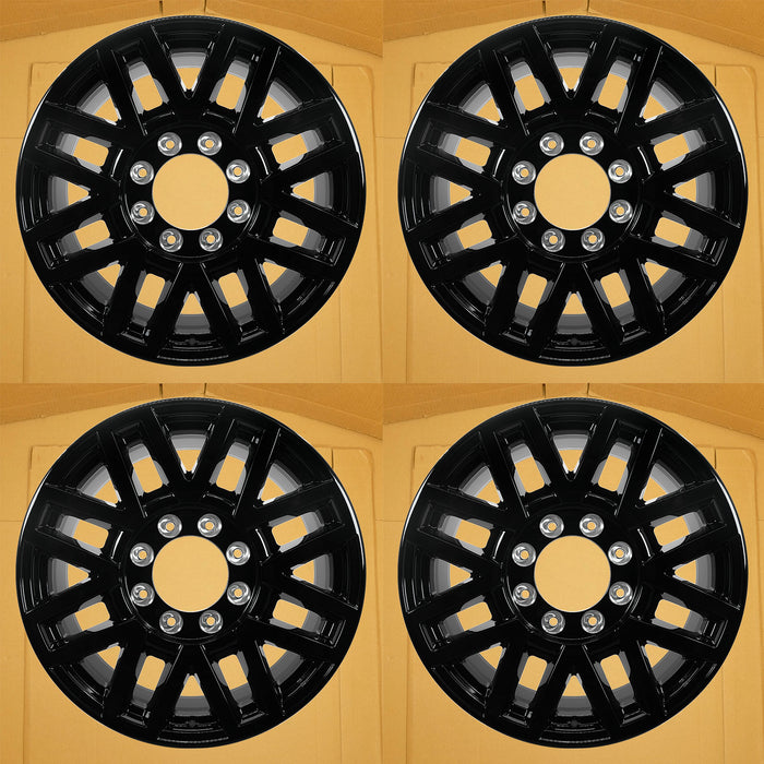 For Ford F250 F350 SRW OEM Design Wheel 20" 2018-2022 20x8 Gloss Black Set of 4 - Front View