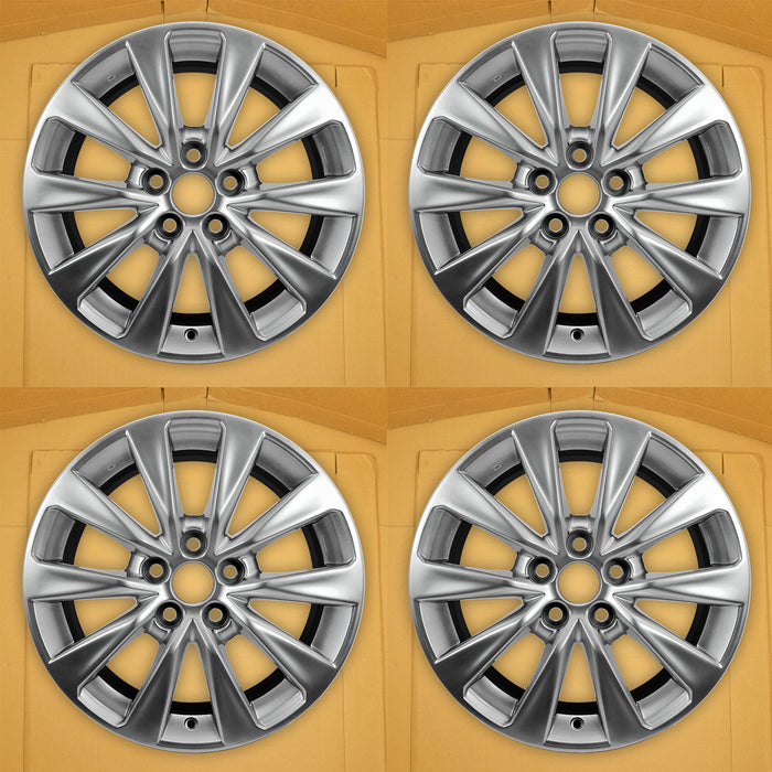 For Toyota Camry OEM Design Wheel 17" 17x7 2015-2017 Hyper Silver Set of 4 Replacement Rim