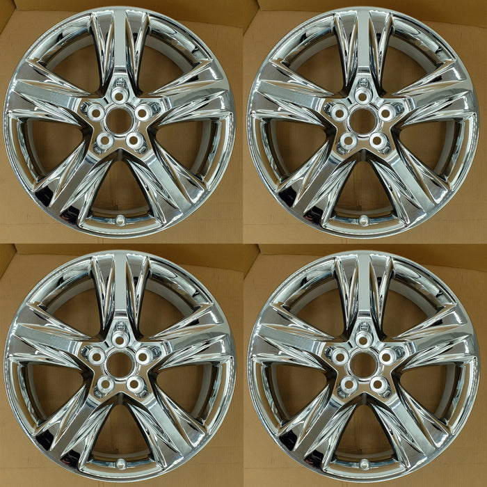 Set of 4 New 19" 19X7.5 Wheels With Chrome Clad Cover for 2014-2019 Toyota Highlander OEM Style Replacement Rim