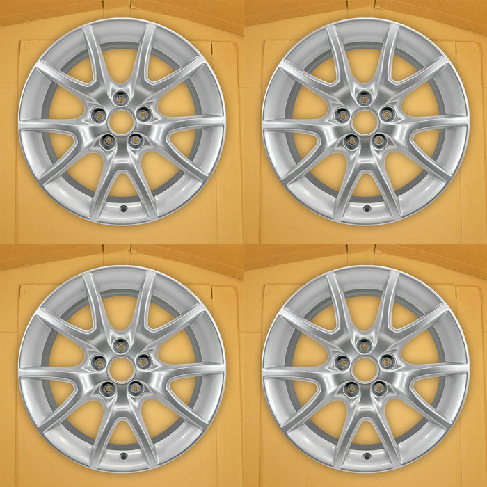 For Dodge Dart OEM Design Wheel 17" 17x7.5 2013-2016 Silver Set of 4 - Front View