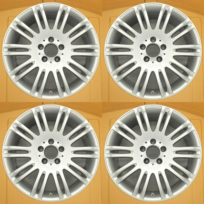 FRONT Rear For Mercedes E350 E550 OEM Design Wheel 18" 18x8.5 18x9 2007-2009 Silver Set of 4 Replacement Rim