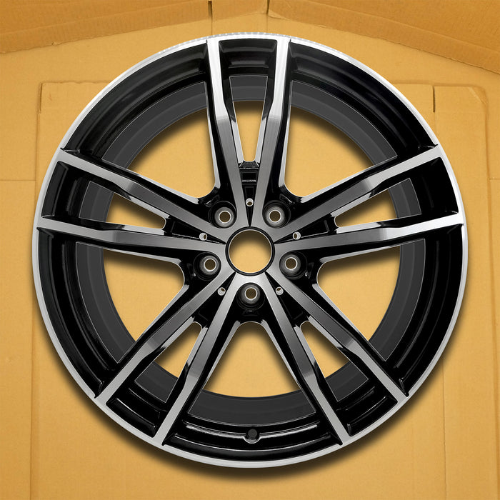For FRONT BMW 2 Series, 3 Series & 4 Series OEM Design Wheel 19" 19x8 2019-2024 Machined Black Single Replacement Rim