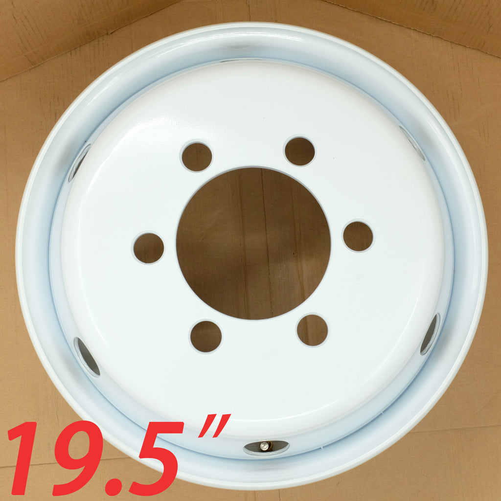 thumbnail image 2 of Set Of 4 Stainless Steel Wheel Simulators / Covers For Isuzu 19.5 6-Lug FRR FSR HD NPR NQR 2 of 6