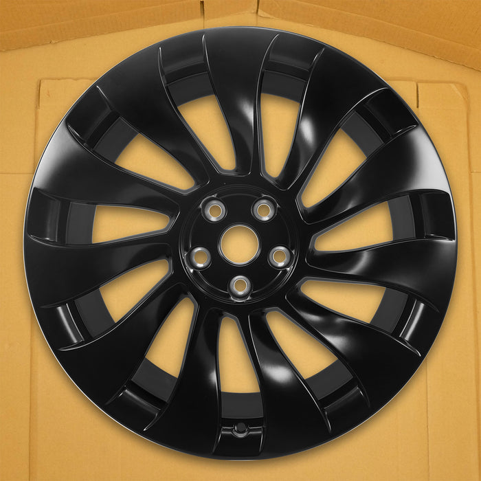 For Tesla Model 3 OEM Design Wheel 20" 20X9 2021 -2023 SATIN BLACK Single - Front View