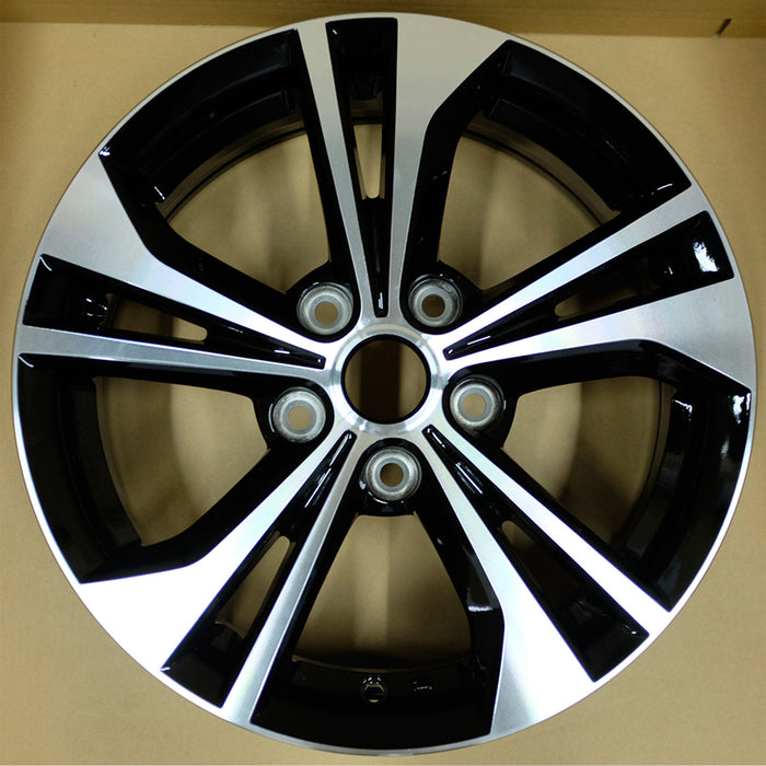 16" Single 16x6.5 Machined Black Alloy Wheel For Nissan Sentra 2020-2023 OEM Quality Replacement Rim