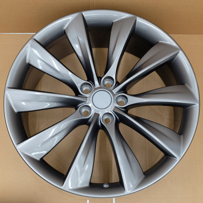 For Front Tesla Model S OEM Design Wheel 21" 21x8.5 2012-2017 Charcoal Set of 4 Replacement Rim