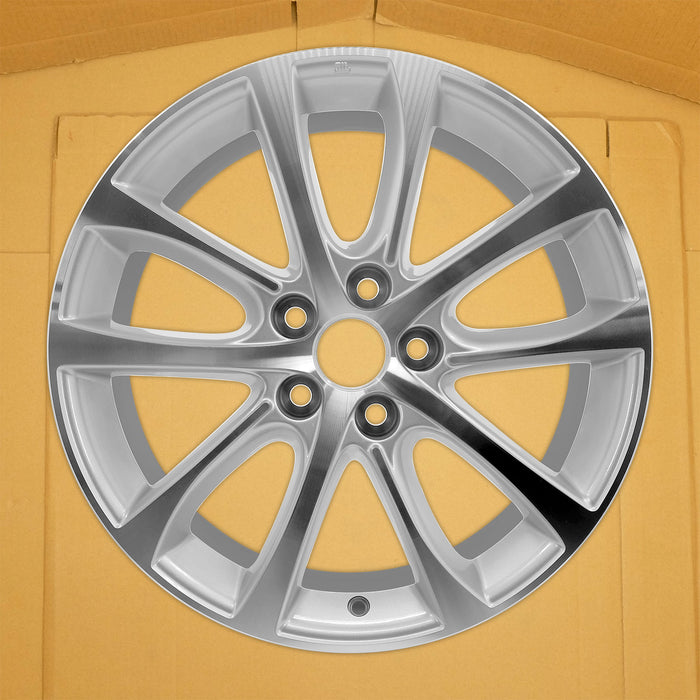 For Toyota Avalon OEM Design Wheel 18" 18x7.5 2013-2015 Machined Silver Set of - Side Profile