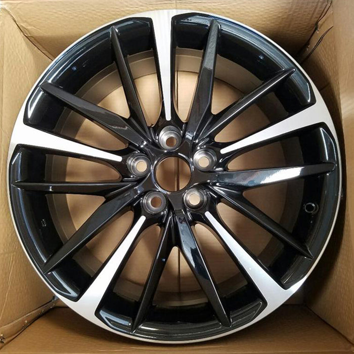 19" 19x8 New Single Alloy Wheel For TOYOTA CAMRY 2018-2021 Machined Black OEM Quality Replacement Rim