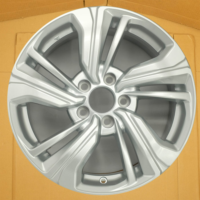 For Honda Civic OEM Design Wheel 17" 17X7 2016-2021 Silver Set of 4 Replacement - Side Profile