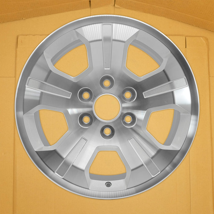 For Chevrolet Sierra Silverado 1500 OEM Design Wheel 18" 18x8.5 2014-2019 Machined Silver Set of 4 Replacement Rim