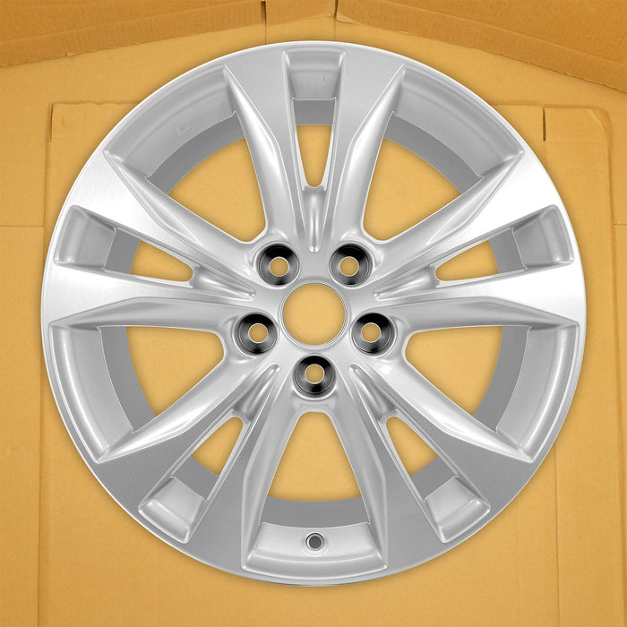 For Toyota RAV4 OEM Design Wheel 18" 18x7.5 2013-2015 Silver Single Replacement - Front View