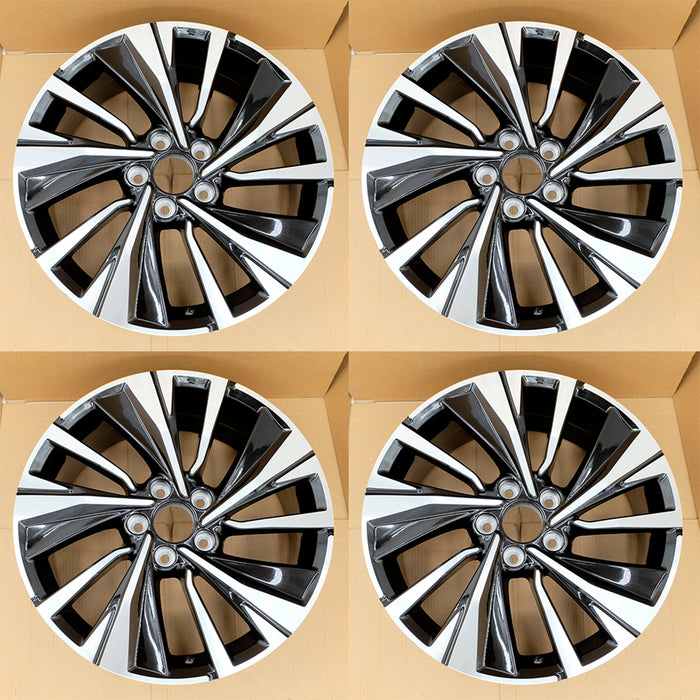 For Honda Accord OEM Design  Wheel 18" 18x8 2016-2017 Machined Black Set of 4 Replacement Rim