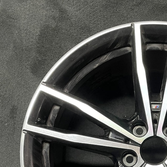 19" BMW 230i 22 19x8.5 5 spoke double spoke machined face Original OEM Wheel Rim