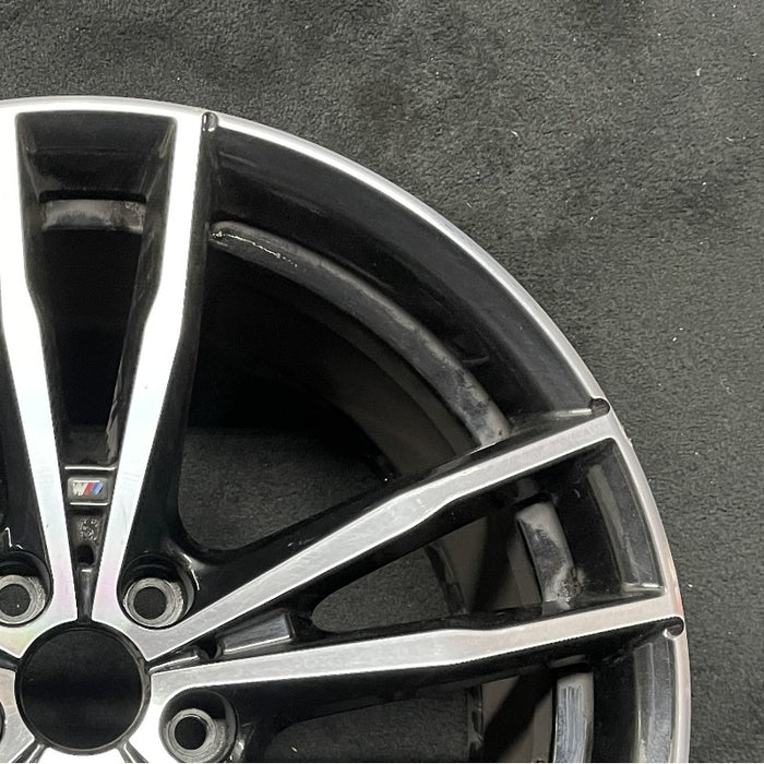 19" BMW 230i 22 19x8.5 5 spoke double spoke machined face Original OEM Wheel Rim