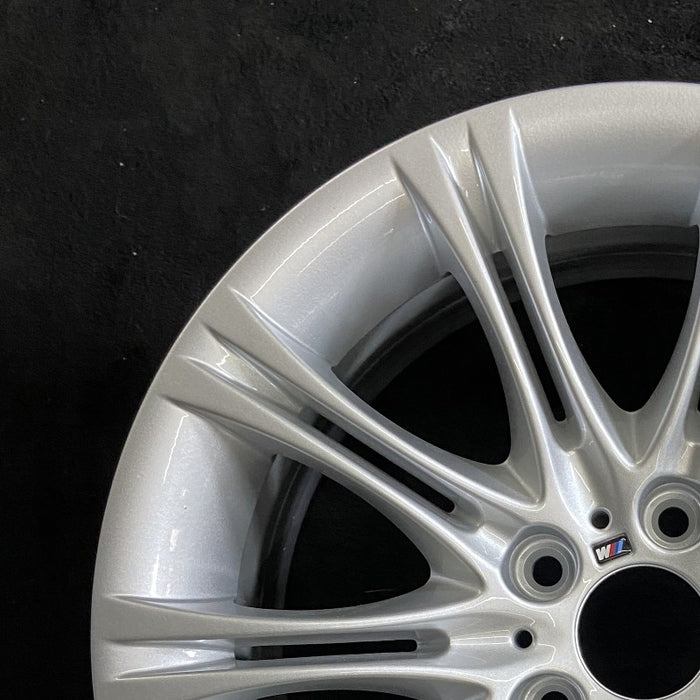 18" BMW 525i 04-05 18x8 alloy 10 spoke grooved spoke M design Original OEM - Side Profile