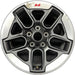 17" WRANGLER 18 VIN X 6th digit JL body 17x7.5 5 spoke aluminum U spoke opt WLD - Front View
