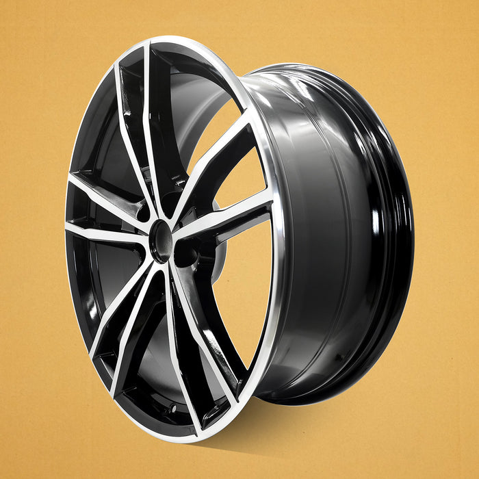 For FRONT BMW 2 Series, 3 Series & 4 Series OEM Design Wheel 19" 19x8 2019-2024 Machined Black Single Replacement Rim