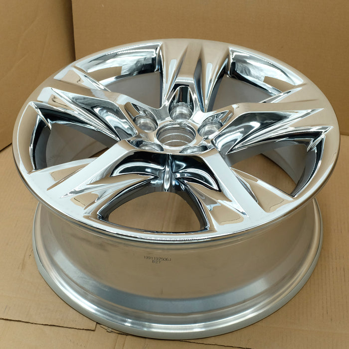Set of 4 New 19" 19X7.5 Wheels With Chrome Clad Cover for 2014-2019 Toyota Highlander OEM Style Replacement Rim