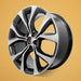 For Chrysler 200 OEM Design Wheel 19" 19x8 2015-2017 Grey Polished Set of 4 - Close-Up Detail